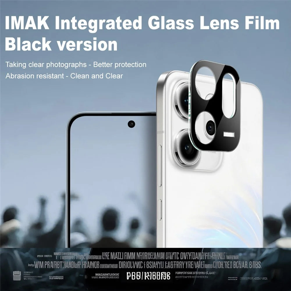 IMAK For Oppo Reno14 F 5G Tempered Glass Lens Film + Acrylic Cap (Black Version) - 2