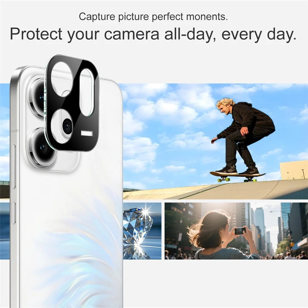 IMAK For Oppo Reno14 F 5G Tempered Glass Lens Film + Acrylic Cap (Black Version) - 4