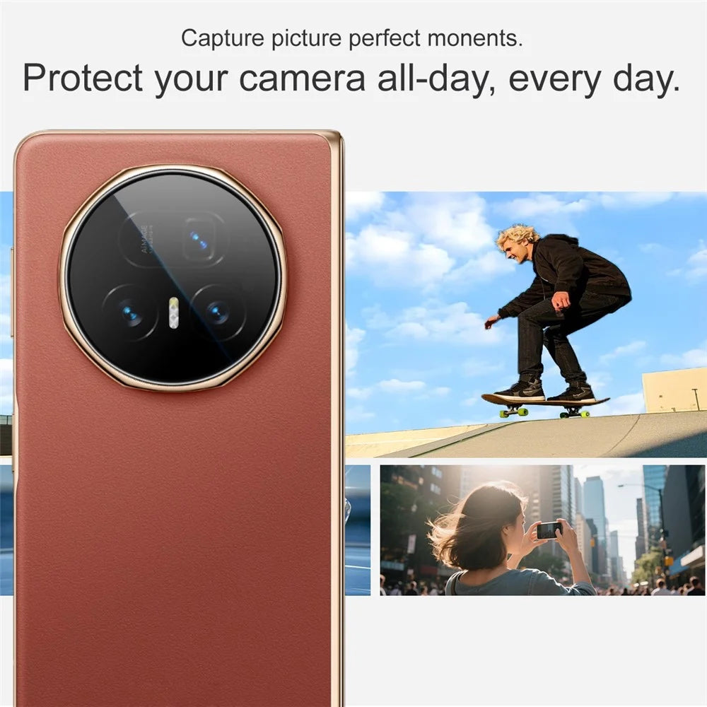 IMAK For Honor Magic V5 5G Camera Lens Protector Tempered Glass Lens Film with Self Positioning Frame - 5