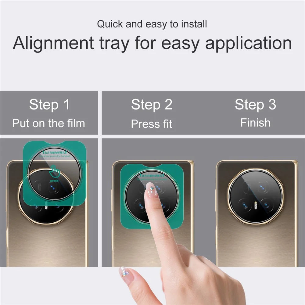 IMAK For Honor Magic V5 5G Camera Lens Protector Tempered Glass Lens Film with Self Positioning Frame - 7