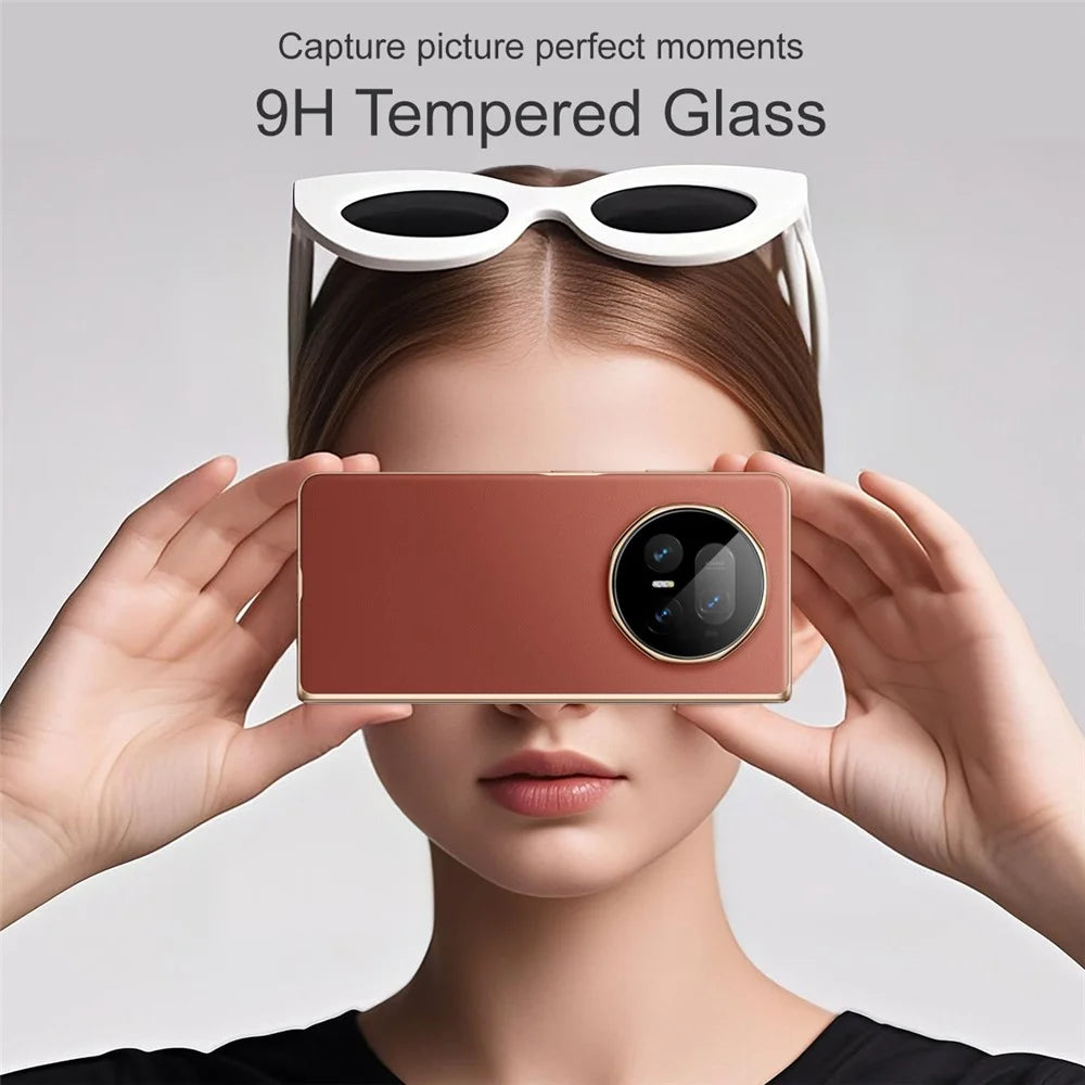 IMAK For Honor Magic V5 5G Tempered Glass Camera Lens Protector with Self Positioning Frame (Black Version) - 4