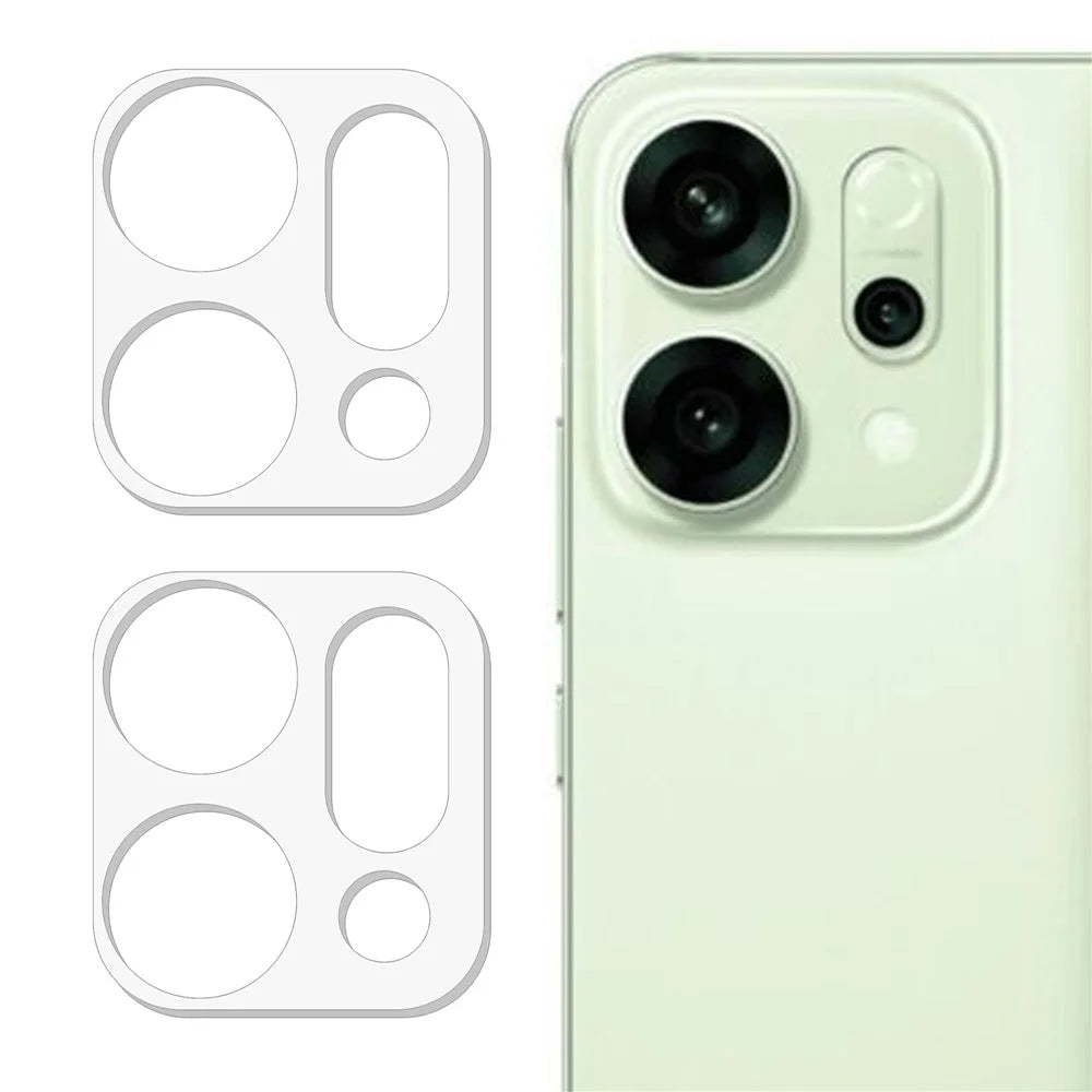 2Pcs For Oppo Reno14 5G (Global) Camera Lens Protector 3D Arc Edge Anti-Scratch Tempered Glass Lens Film - Transparent - 1