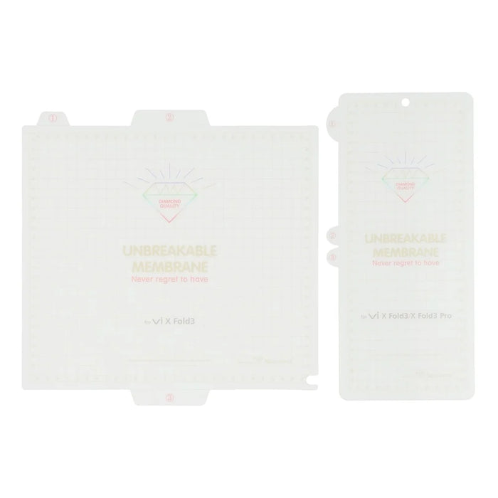 For vivo X Fold5 5G / Fold3 Clear PET Film Soft Front and Back Screen Protector - 3