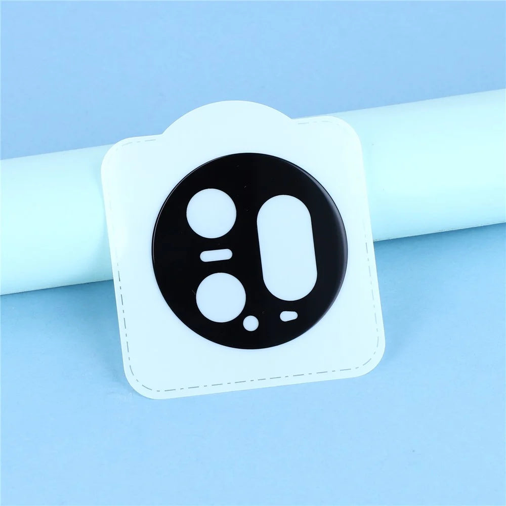 For Honor Magic V5 5G Tempered Glass Lens Protector Black Silk Printing Camera Lens Film - 3