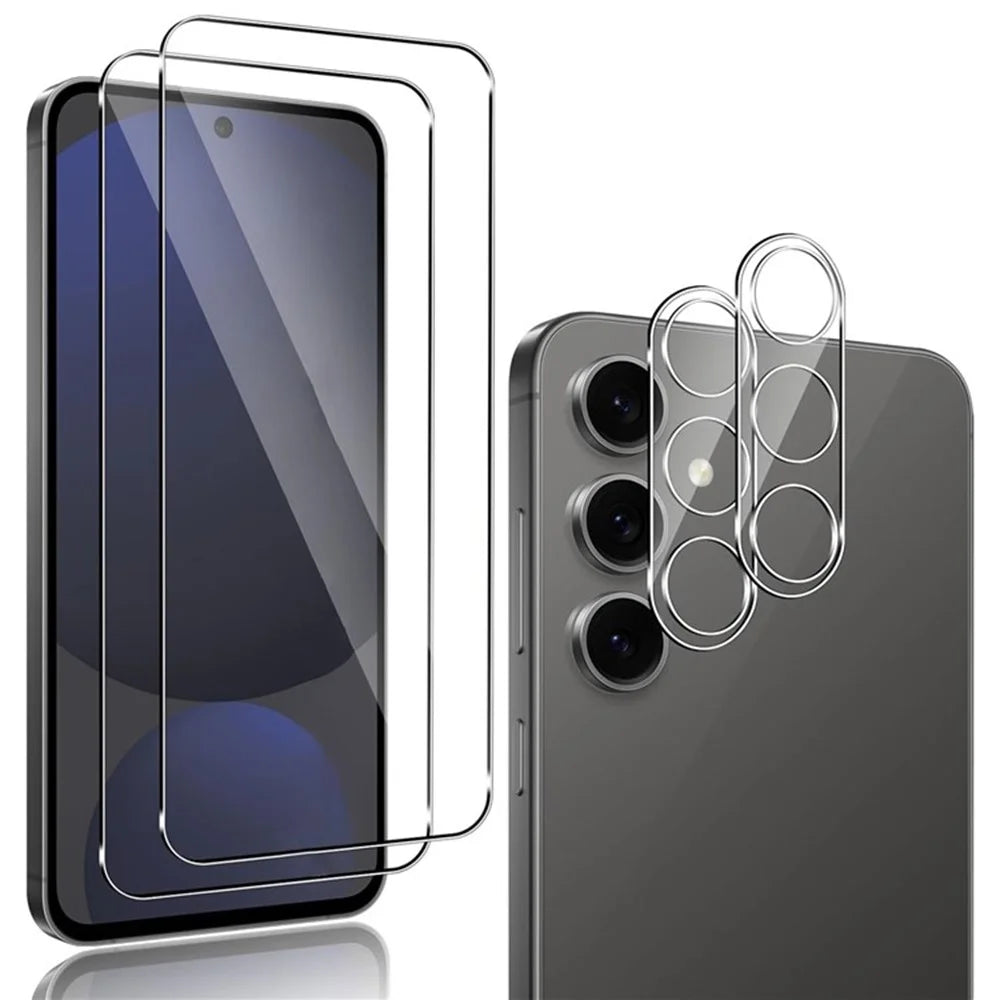 2Pcs For Samsung Galaxy A18 5G / A18 4G / A17 5G / A17 4G Screen Protector 2.5D Arc Edge High Clarity Tempered Glass Film with Camera Lens Film - 1
