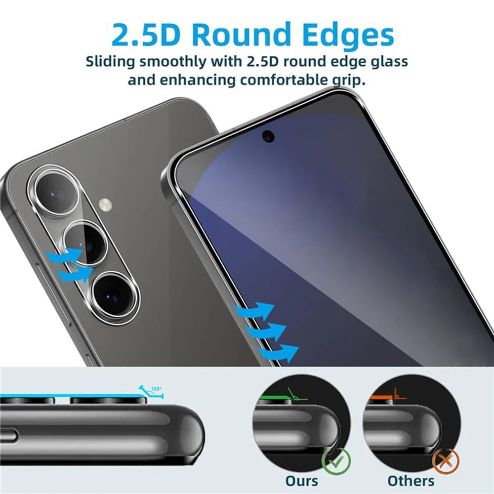 2Pcs For Samsung Galaxy A18 5G / A18 4G / A17 5G / A17 4G Screen Protector 2.5D Arc Edge High Clarity Tempered Glass Film with Camera Lens Film - 5
