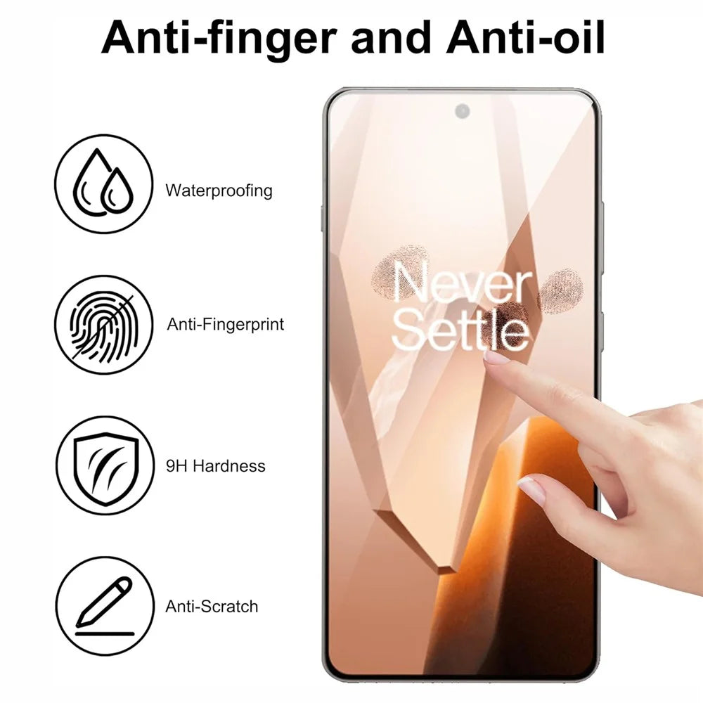 2Pcs For OnePlus 13R 5G Screen Protector 2.5D Arc Edge High Clarity Tempered Glass Film with Camera Lens Film - 4