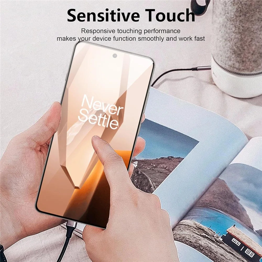2Pcs For OnePlus 13R 5G Screen Protector 2.5D Arc Edge High Clarity Tempered Glass Film with Camera Lens Film - 6