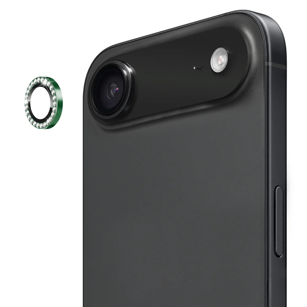 ENKAY HAT PRINCE For iPhone Air Camera Lens Protector   Rhinestone Decor Rear Lens Film - Dark Green - 1