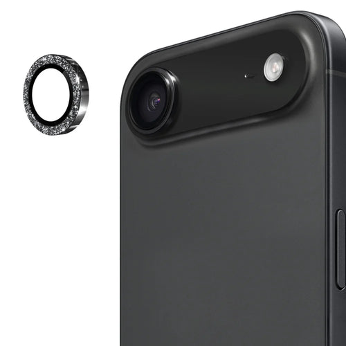 ENKAY HAT PRINCE For iPhone Air Camera Lens Protector  Glitter Decor Tempered Glass Lens Film - Black - 1