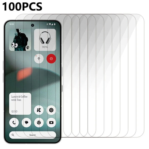 100Pcs For Nothing Phone (3) 5G Screen Protector Anti-Scratch Tempered Glass Film (No Package, with Wipes Set, Dust-absorber, Guide Sticker) - 1