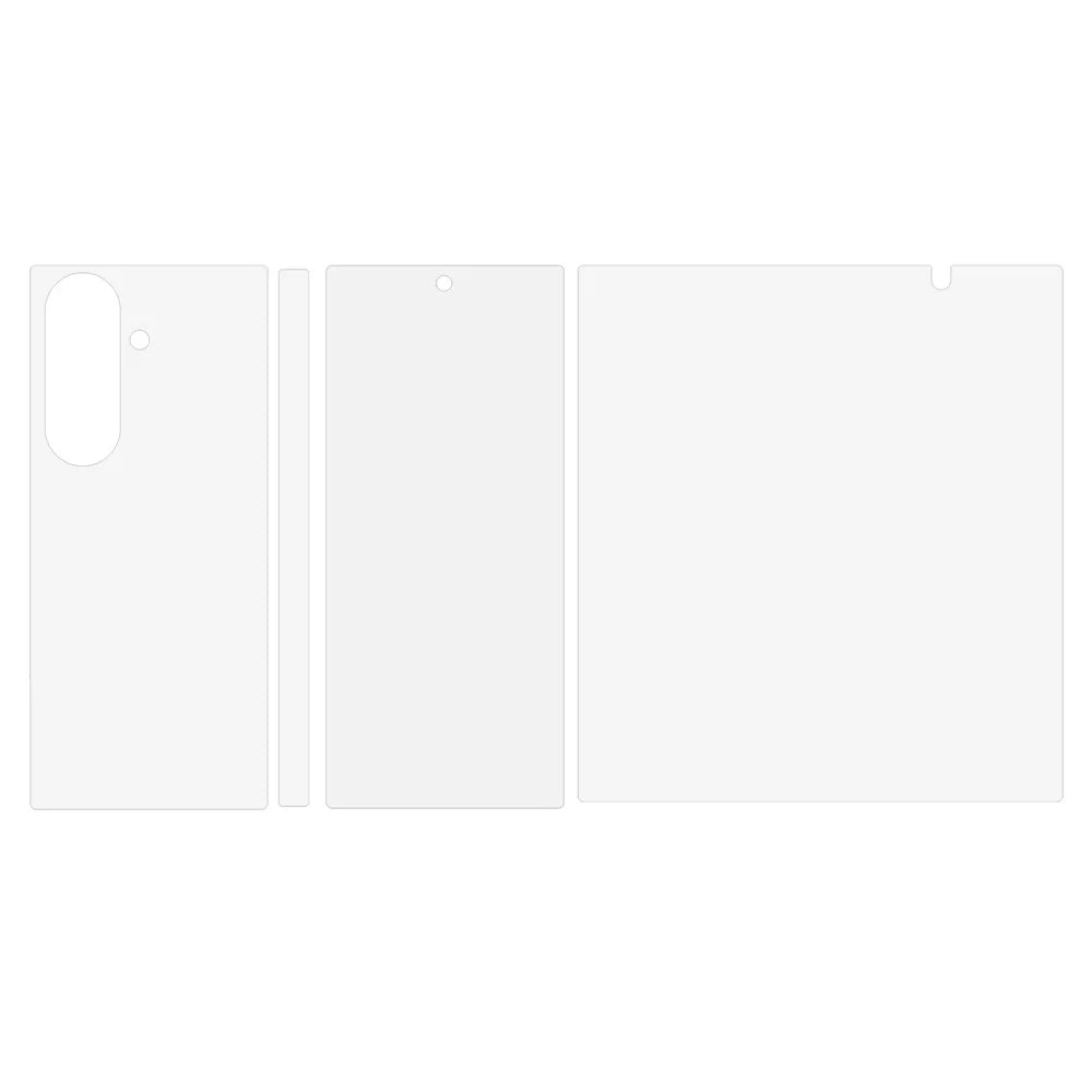 1Set For Samsung Galaxy Z Fold7 5G Matte Screen Protector Inside + Front Cover Clear TPU Film - 2