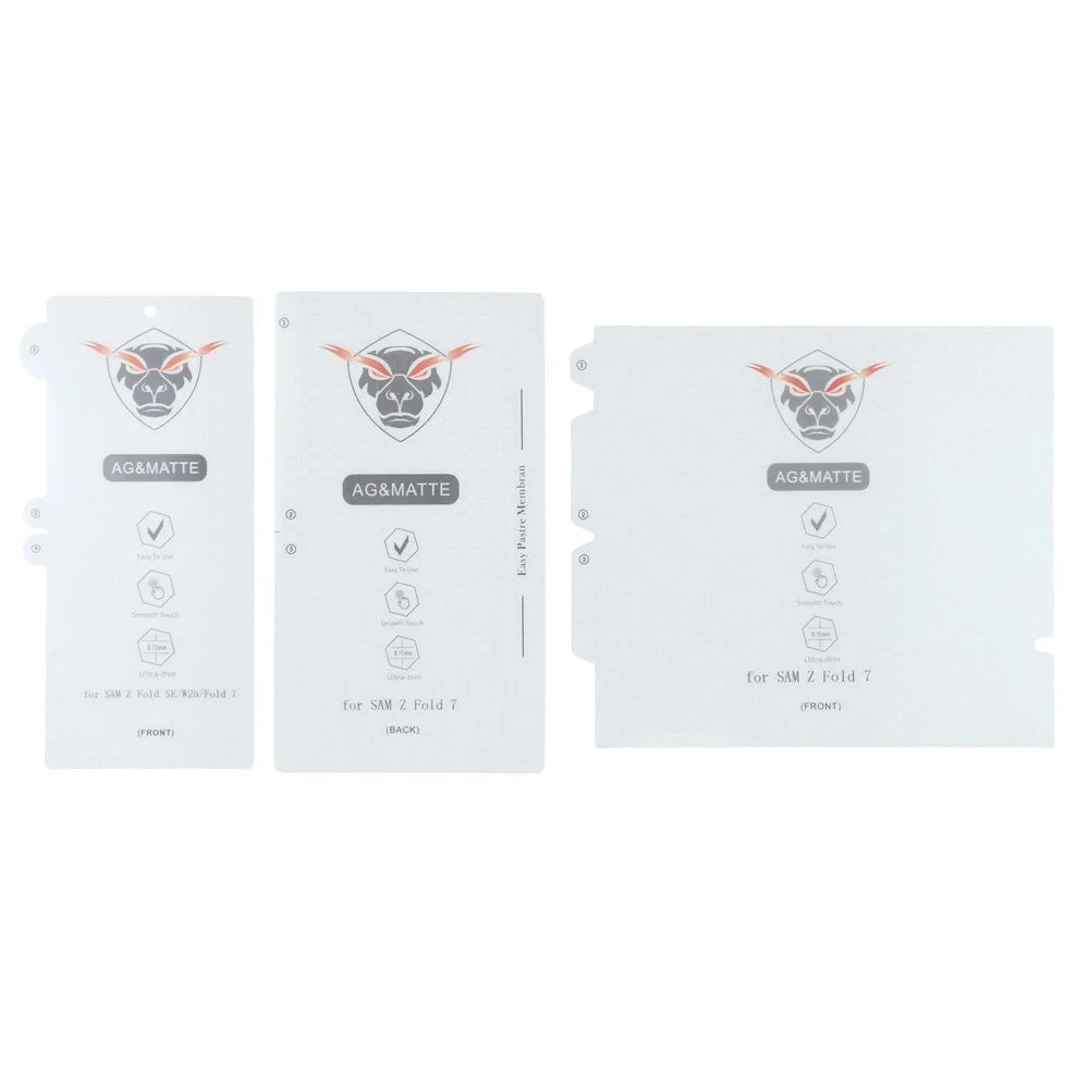 1Set For Samsung Galaxy Z Fold7 5G Matte Screen Protector Inside + Front Cover Clear TPU Film - 3
