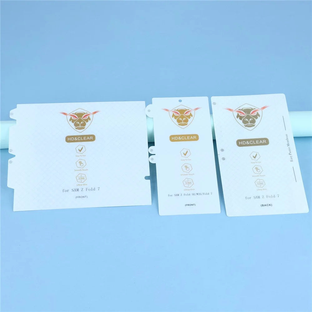 1Set For Samsung Galaxy Z Fold7 5G Screen Protector Inside + Front Cover Clear TPU Film - 4