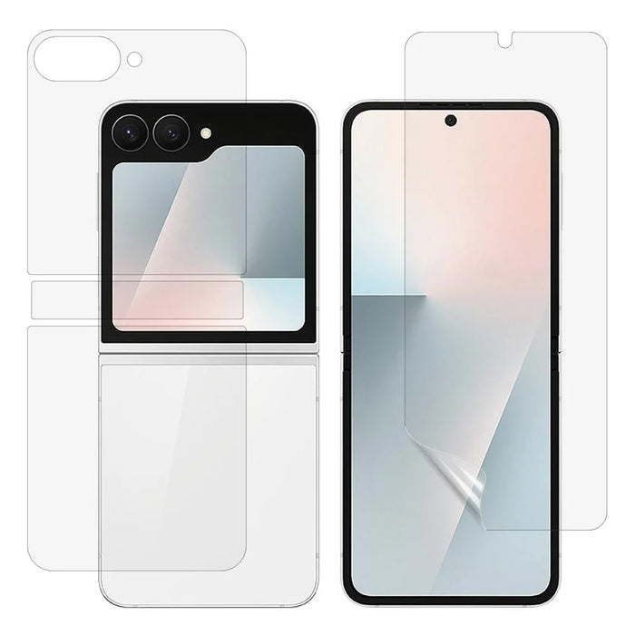 1Set For Samsung Galaxy Z Flip7 FE 5G / Z Flip6 5G Matte Screen Protector Inside + Front Cover Clear TPU Film - 1