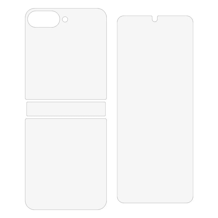 1Set For Samsung Galaxy Z Flip7 FE 5G / Z Flip6 5G Matte Screen Protector Inside + Front Cover Clear TPU Film - 2