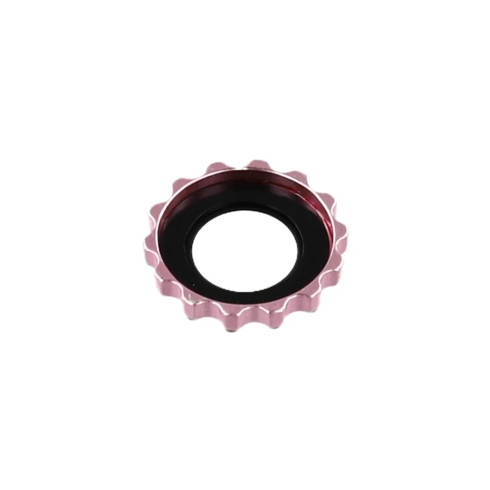 1Set For iPhone Air Camera Lens Protector Gear Shape Tempered Glass Lens Film Rhinestone Decor - Pink - 3