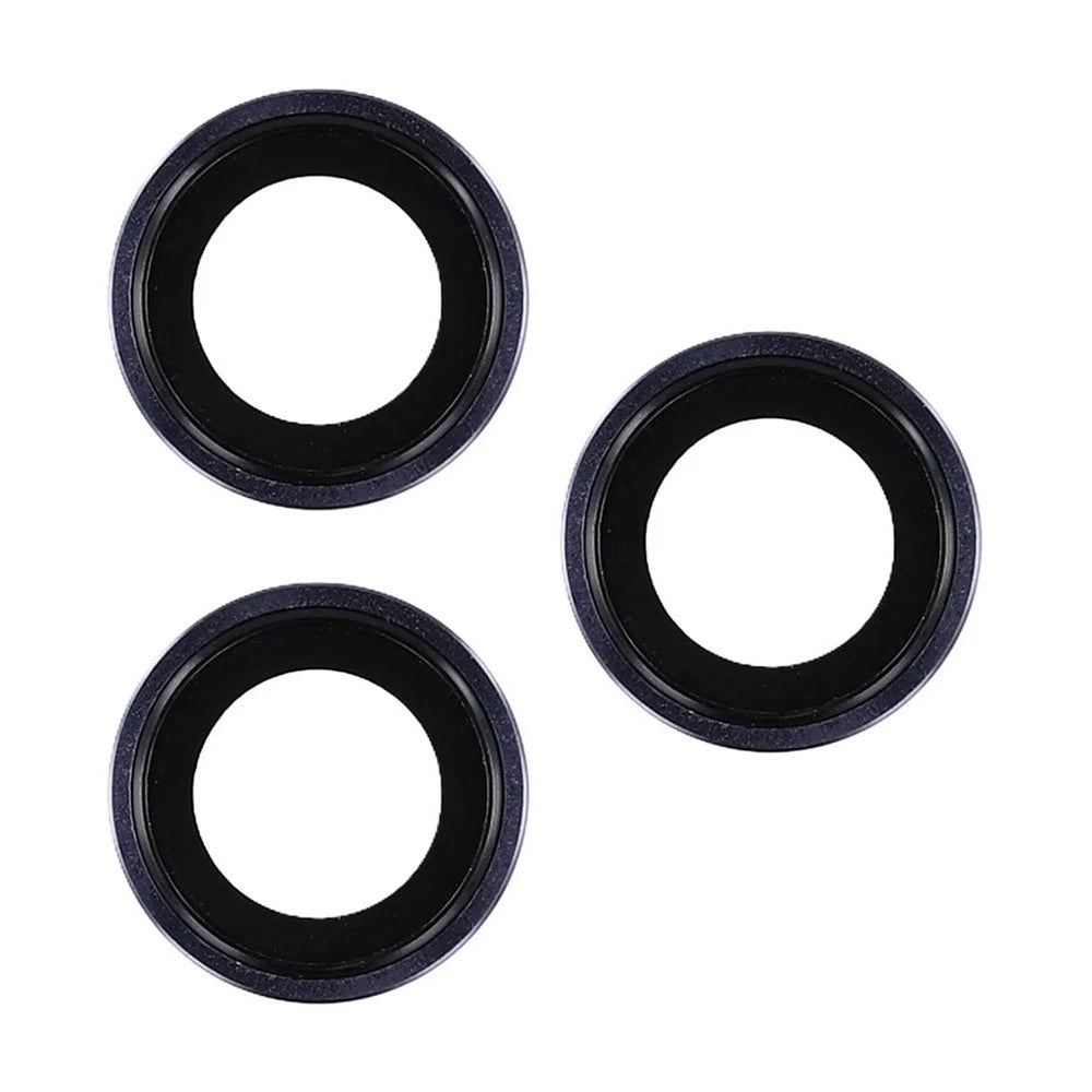 For iPhone 17 Pro Max / 17 Pro Camera Lens Protector Precise Positioning Individual Lens Film Set - Dark Blue - 3