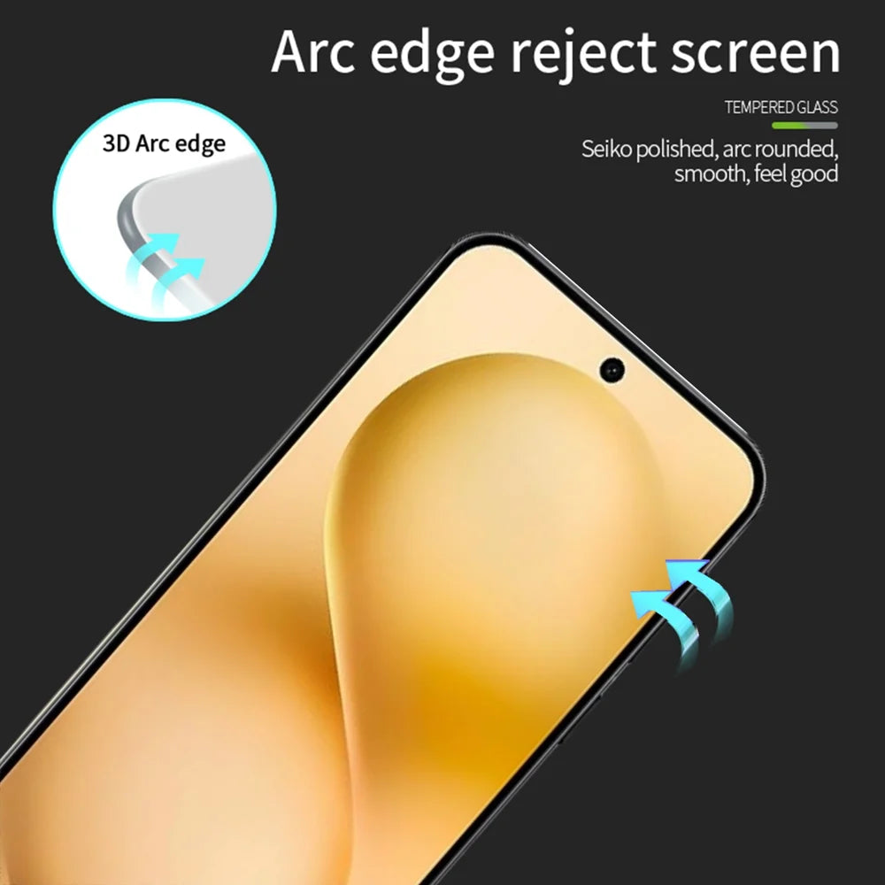 MOFI For vivo S30 Pro mini 5G Screen Protector  9H 3D Curved Tempered Glass Film - Black - 2