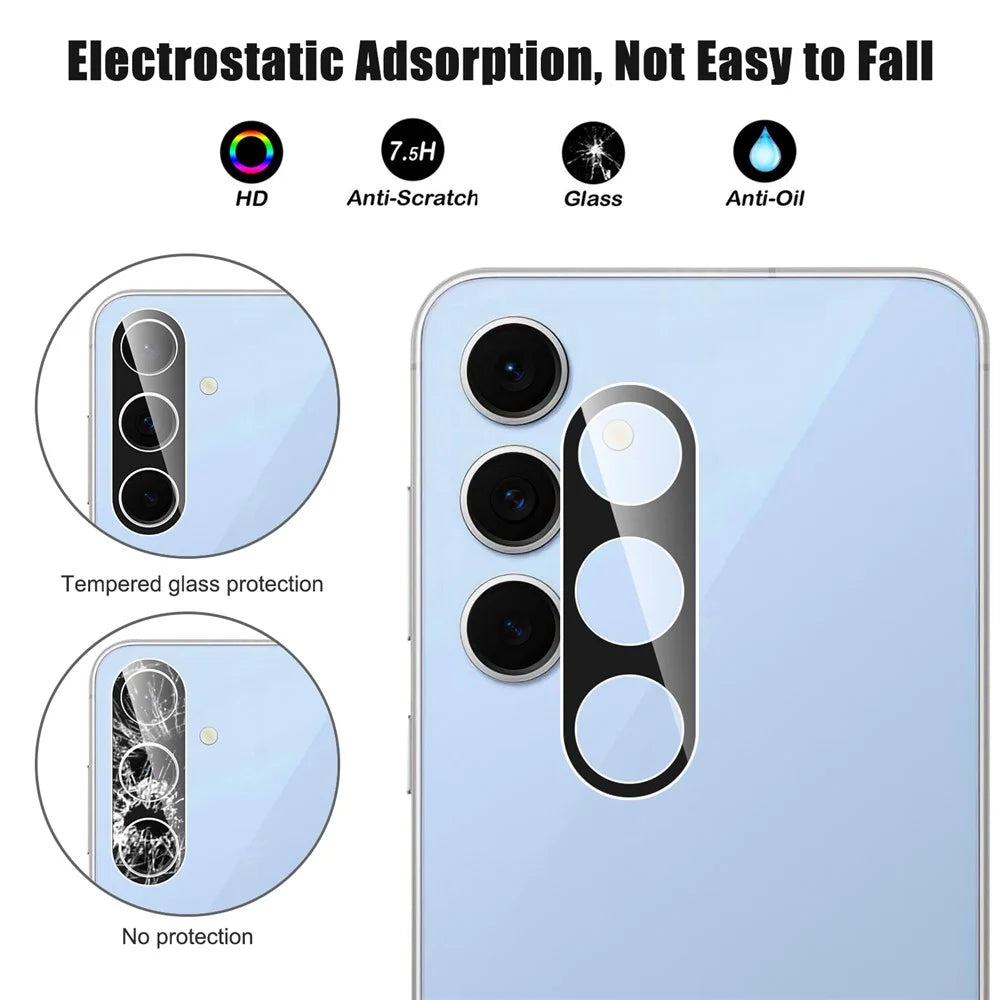 For Samsung Galaxy S25 FE Camera Lens Protector Black Tempered Glass Lens Film - 3