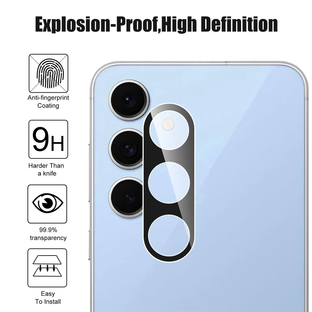 For Samsung Galaxy S25 FE Camera Lens Protector Black Tempered Glass Lens Film - 4