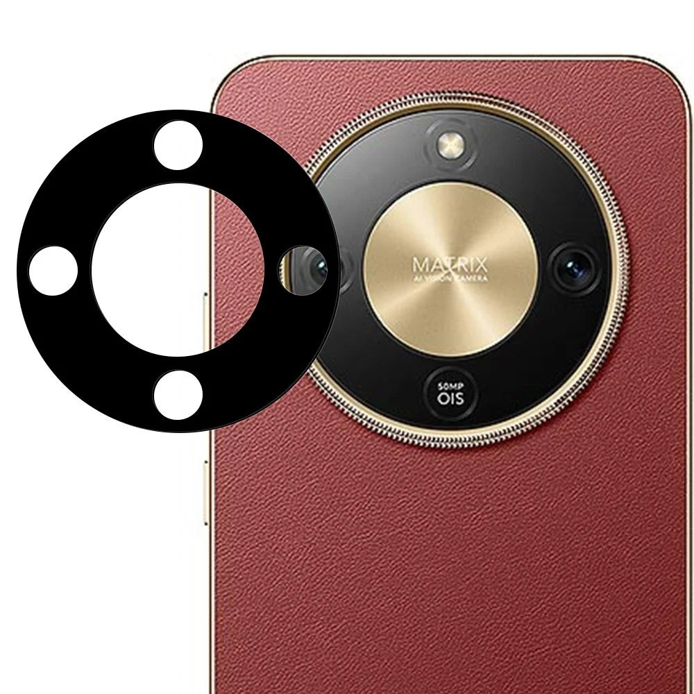For Honor Magic8 Lite 5G / X9d 5G / X70 5G Tempered Glass Lens Protector Black Silk Printing Camera Lens Film - 1