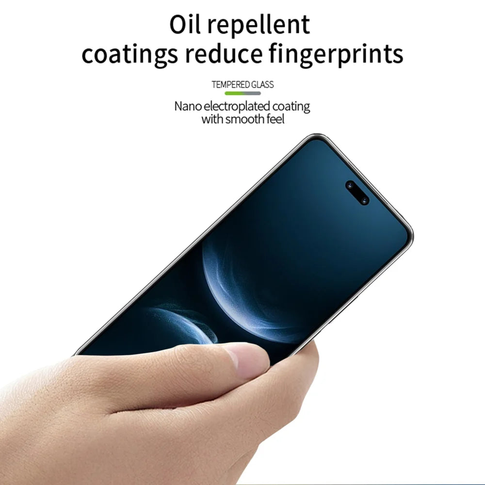 PINWUYO For Huawei nova 13 Pro 5G / Huawei nova 14 Pro 5G Screen Protector  3D Hot Bending Tempered Glass Film - Black - 4