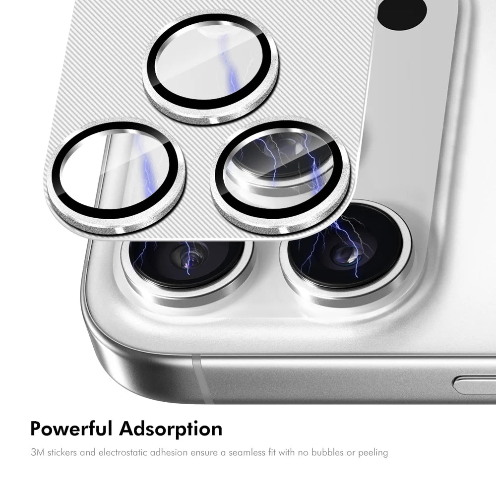 ENKAY HAT PRINCE For iPhone 17 Pro Camera Lens Protector   Aluminium Alloy + Tempered Glass Lens Film - Black - 3