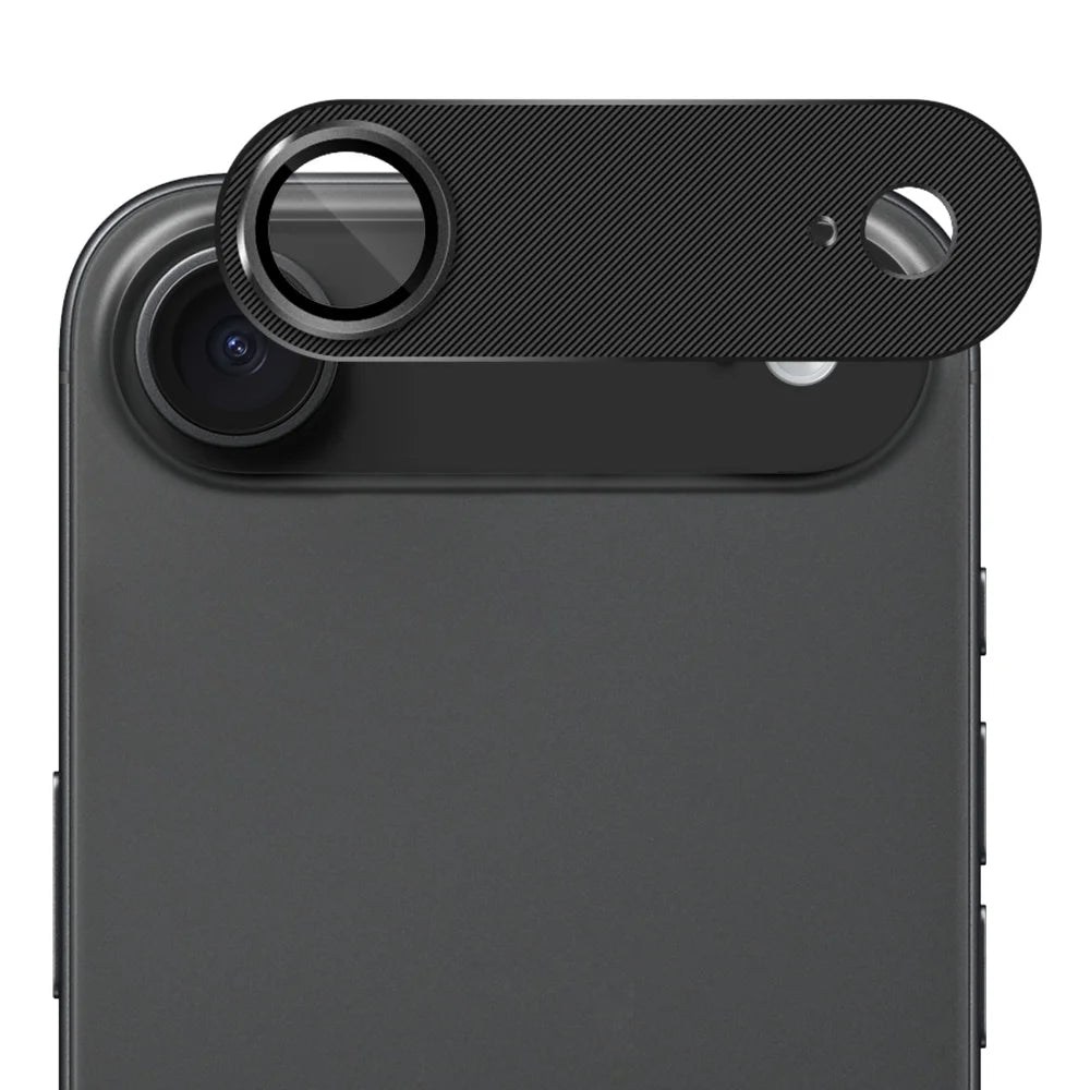 ENKAY HAT PRINCE For iPhone Air Camera Lens Protector   Aluminium Alloy + Tempered Glass Lens Film - Black - 1
