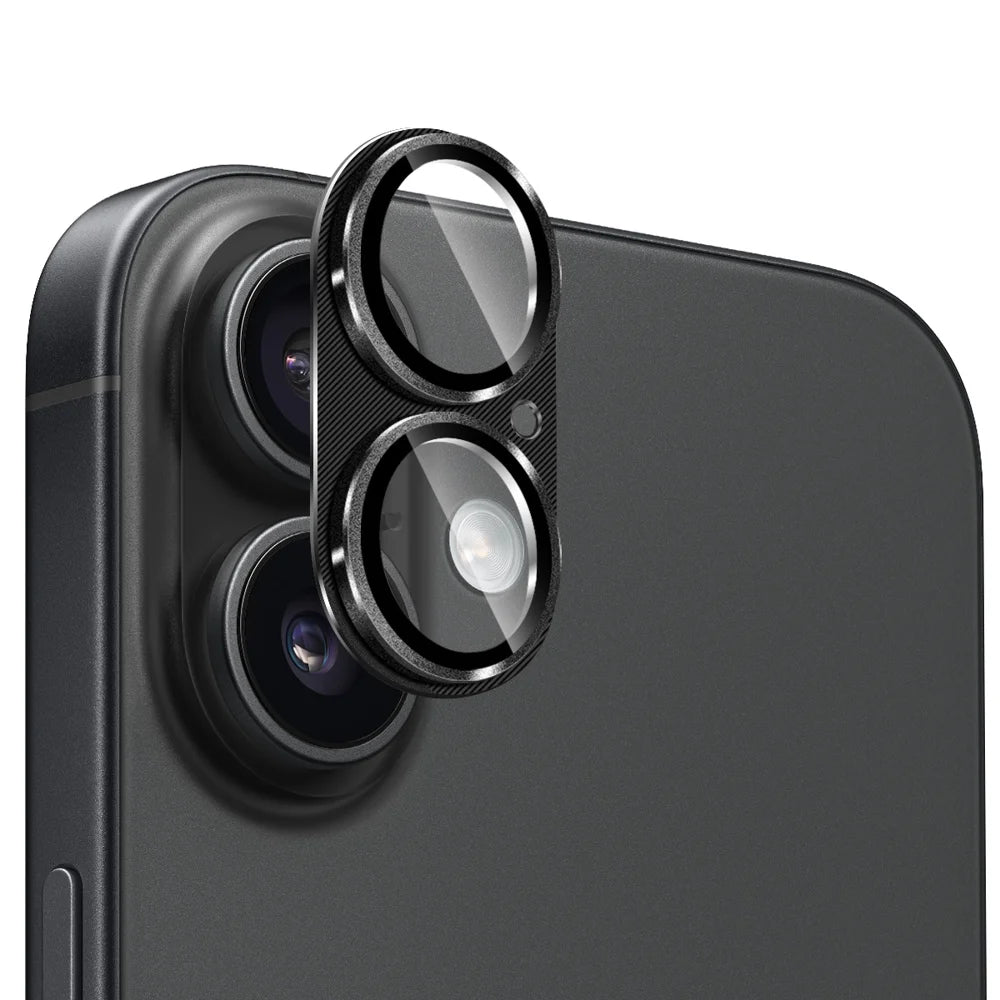 ENKAY HAT PRINCE For iPhone 17 Camera Lens Protector   Aluminium Alloy + Tempered Glass Lens Film - Black - 1