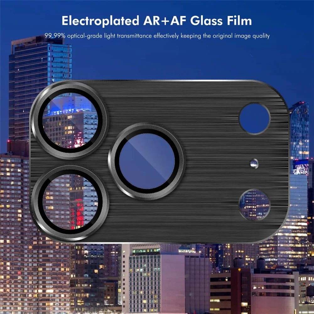 ENKAY HAT PRINCE For iPhone 17 Pro Max Camera Lens Protector Brushed AR Metal + Tempered Glass Lens Film - Black - 2