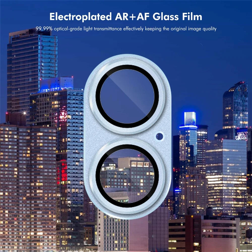 ENKAY HAT PRINCE For iPhone 17 Camera Lens Protector Matte AR Metal + Tempered Glass Lens Film - Baby Blue - 2