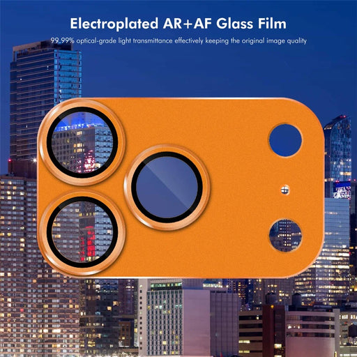 ENKAY HAT PRINCE For iPhone 17 Pro Max Camera Lens Protector Matte AR Metal + Tempered Glass Lens Film - Orange - 2
