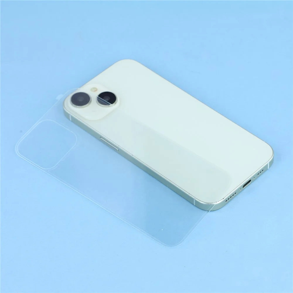 For iPhone 13 Tempered Glass Back Screen Protector 0.25 Arc Edges Full Coverage Back Film - 3