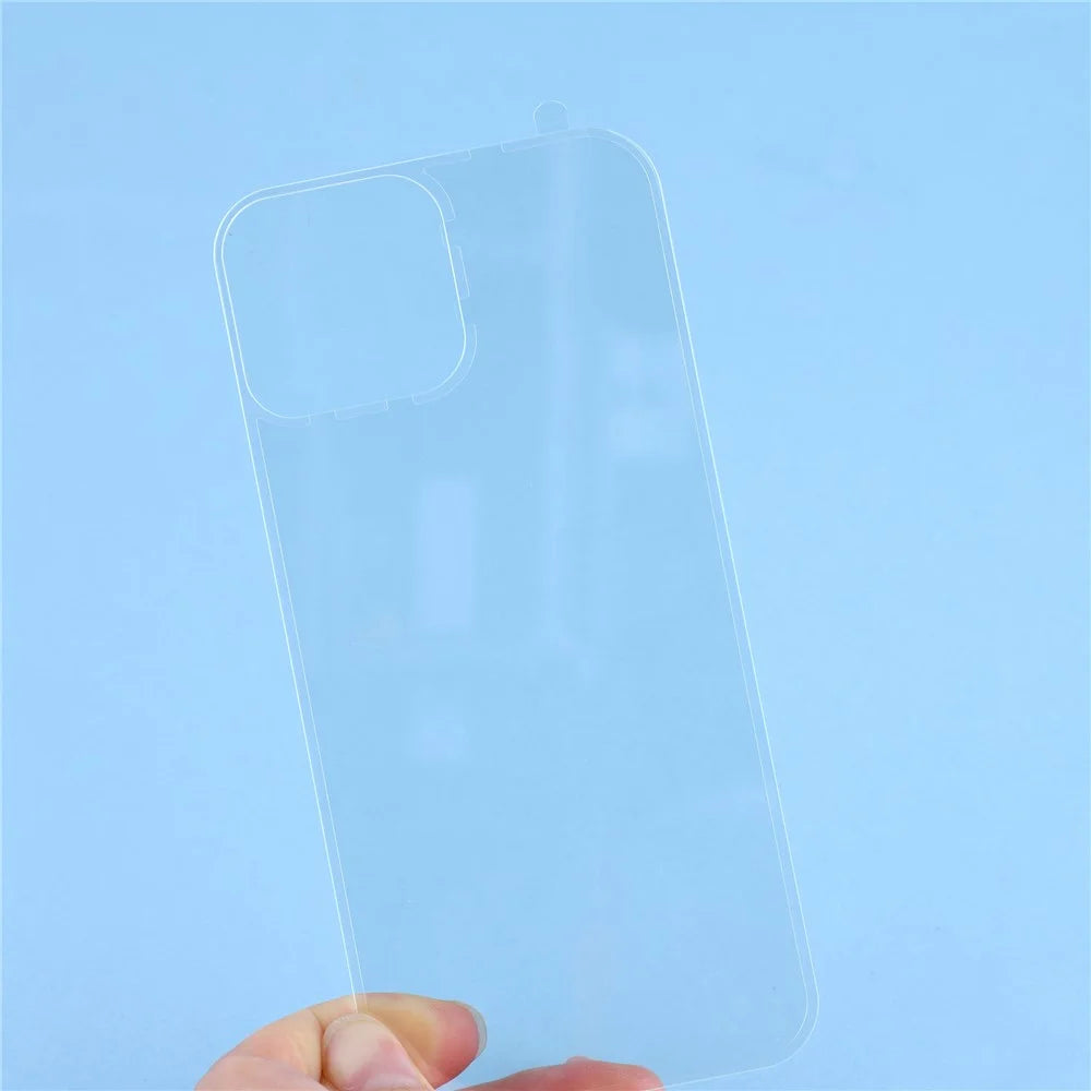 For iPhone 13 Tempered Glass Back Screen Protector 0.25 Arc Edges Full Coverage Back Film - 5