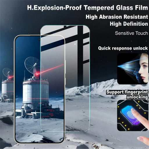 IMAK H Series For Honor Magic8 Lite 5G / X9d 5G / X70 5G Screen Protector Tempered Glass HD Clear Film (Fingerprint Unlock) - 2