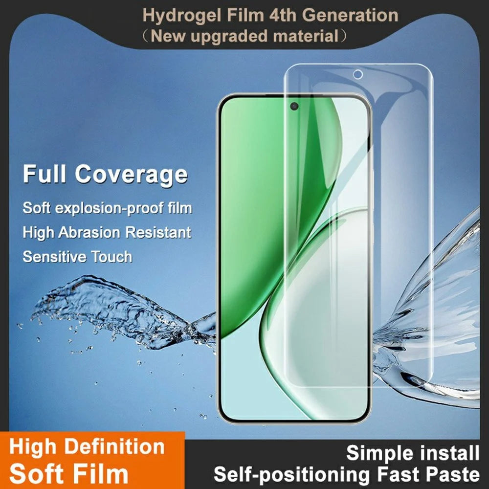 IMAK Hydrogel Film 4th For Honor Win Turbo 5G / Magic8 Lite 5G / X9d 5G / X70 5G Screen Protector Ultra Clear Soft TPU Film (Fingerprint Unlock) - Transparent - 3