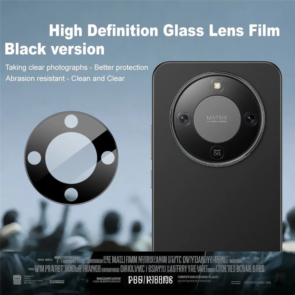 IMAK For Honor Magic8 Lite 5G / X9d 5G / X70 5G Camera Lens Protector Tempered Glass HD Clear Lens Film (Black Version) - 2