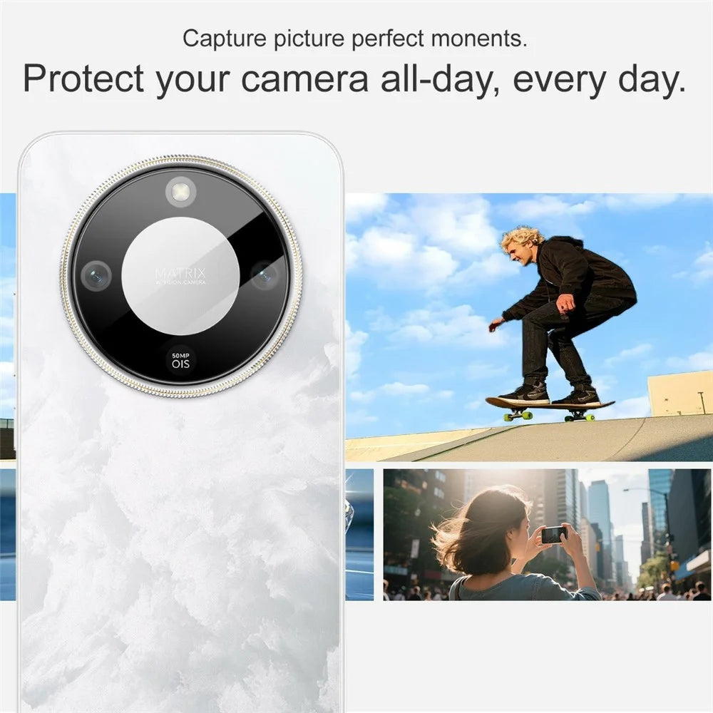 IMAK For Honor Magic8 Lite 5G / X9d 5G / X70 5G Camera Lens Protector Tempered Glass HD Clear Lens Film (Black Version) - 5