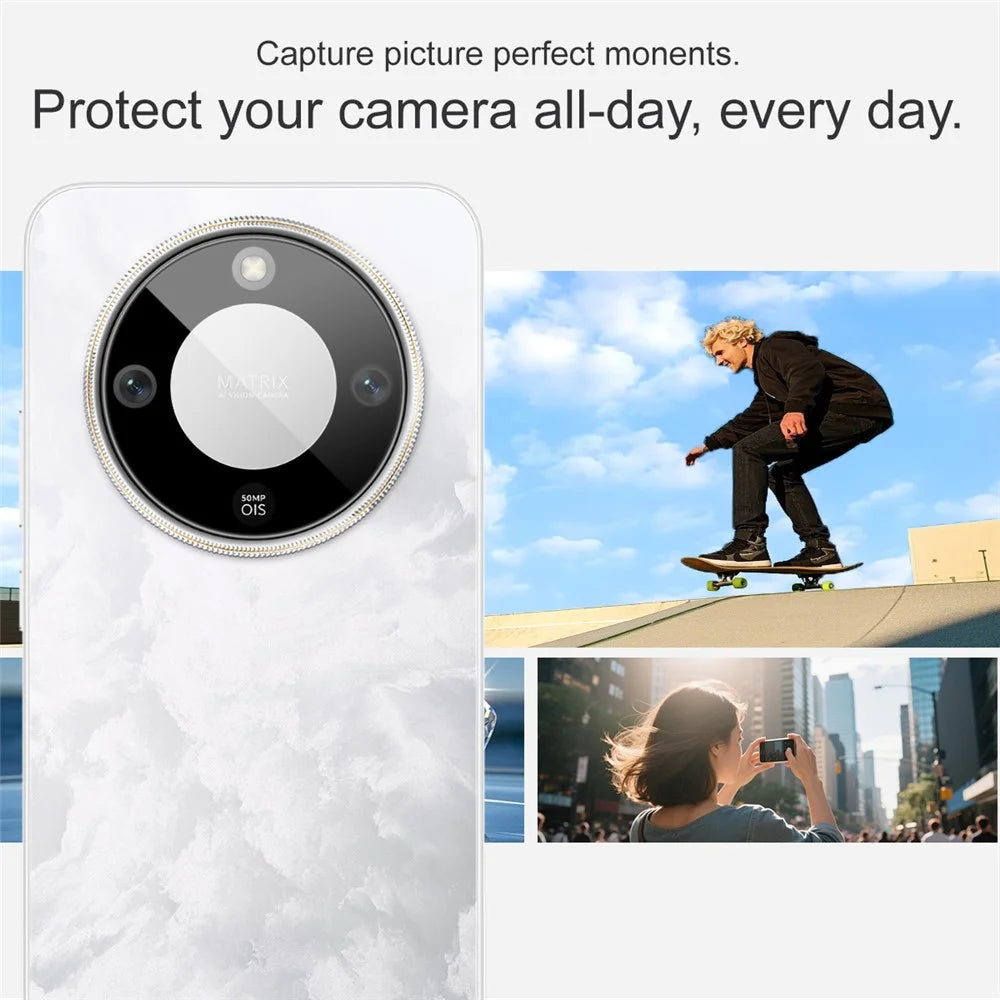 IMAK For Honor Magic8 Lite 5G / X9d 5G / X70 5G Tempered Glass Camera Lens Protector with Self Positioning Frame (Black Version) - 5