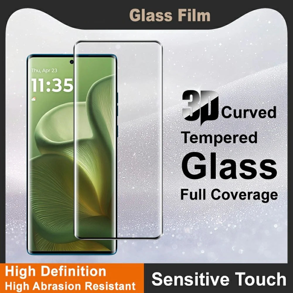 IMAK For Motorola G96 5G Screen Protector 3D Curved Edge Tempered Glass Film (Fingerprint Unlock) - 3