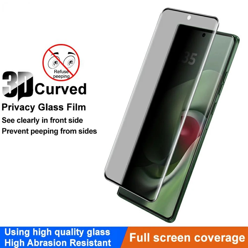 IMAK For Motorola G96 5G Anti Spy Screen Protector Full Cover Tempered Glass Film - 4