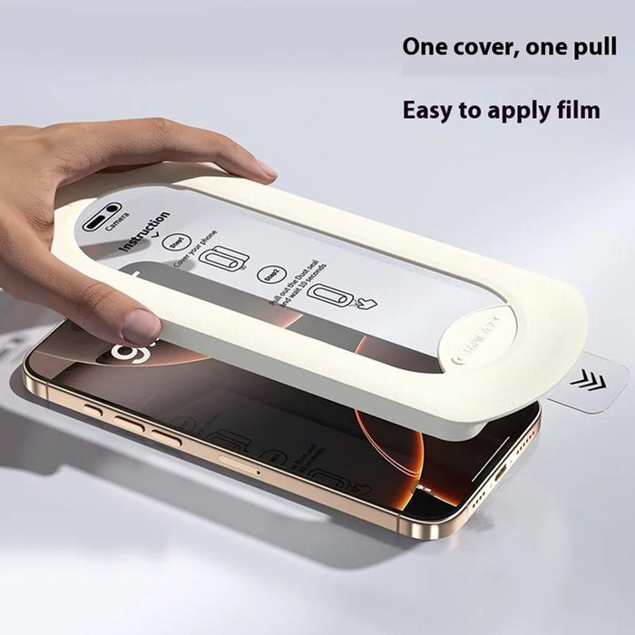 For iPhone 16 Pro Tempered Glass Film with Dust-Free Auto Applicator HD Full Coverage Screen Protector - 7