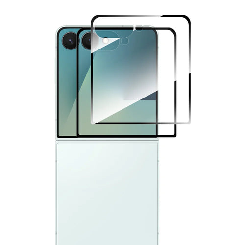 ENKAY HAT PRINCE For Samsung Galaxy Z Flip7 5G 2Pcs Screen Protector   9H Silk Printing 0.26mm Tempered Glass - Transparent - 1