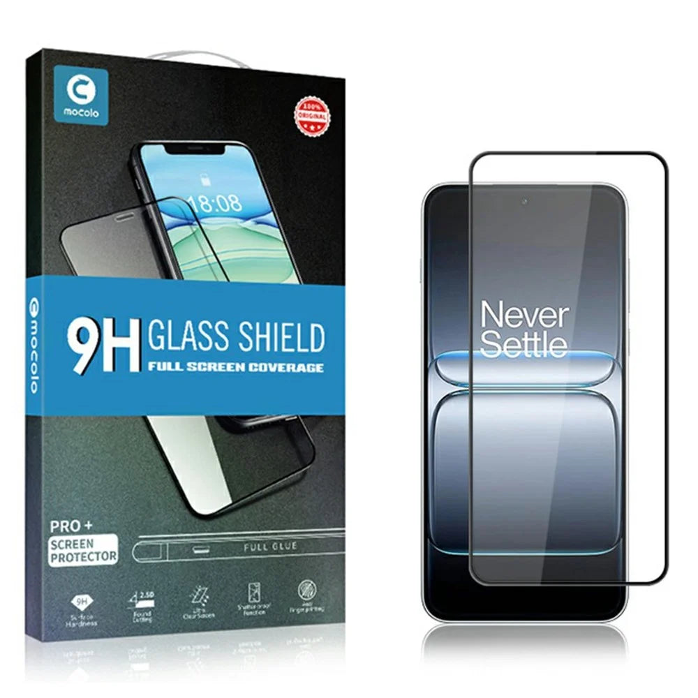 MOCOLO For OnePlus Nord 5 5G / Ace 5 Ultra 5G Screen Protector Anti-Shatter Silk Printing Tempered Glass Film - Black - 7