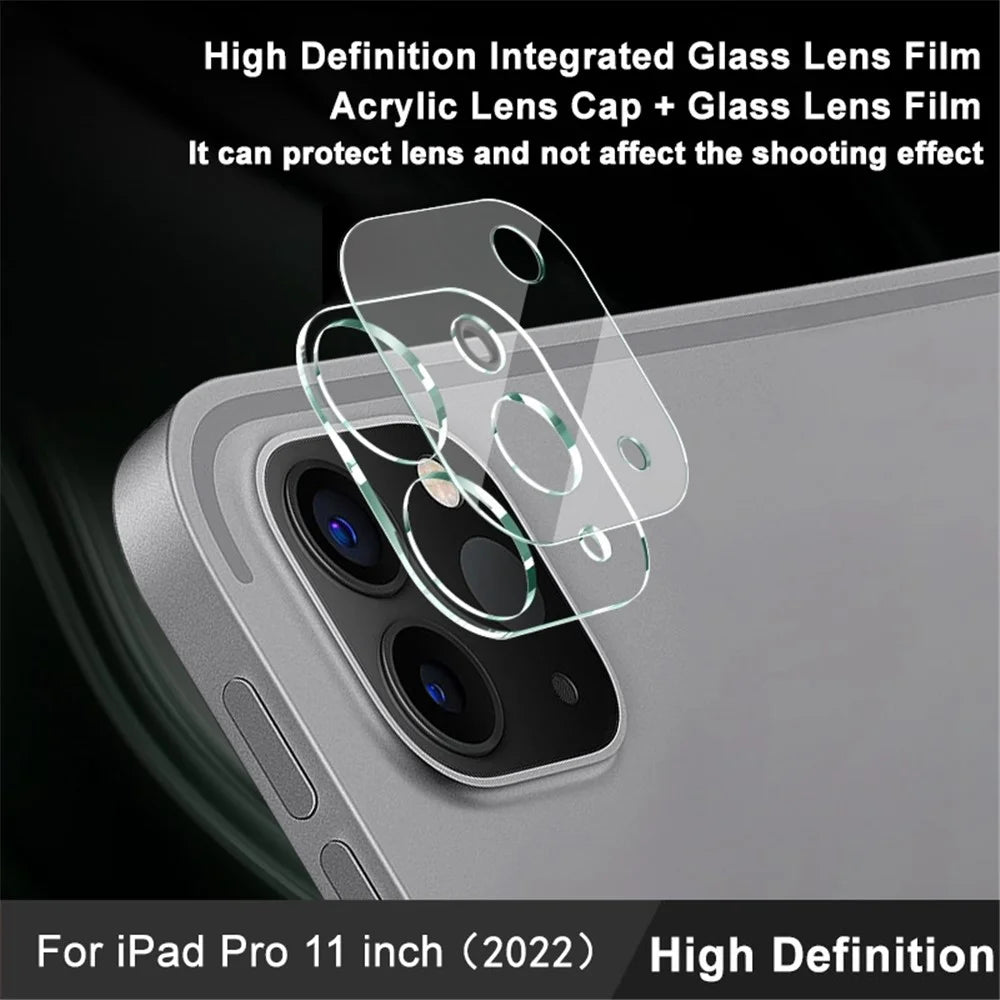 IMAK For iPad Pro 11 (2020) / (2021) / (2022) / iPad Pro 12.9 (2020) / (2021) / (2022) Integrated Camera Lens Protector Tempered Glass Lens Film + Acrylic Lens Cap - 3