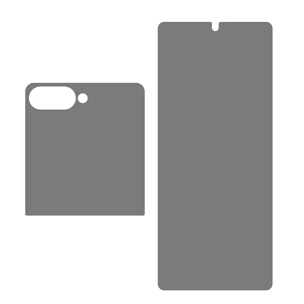 For Samsung Galaxy Z Flip7 5G Privacy Hydrogel Screen Protector 180-Degree Anti Spy Front / Back PET + TPU Films - 2