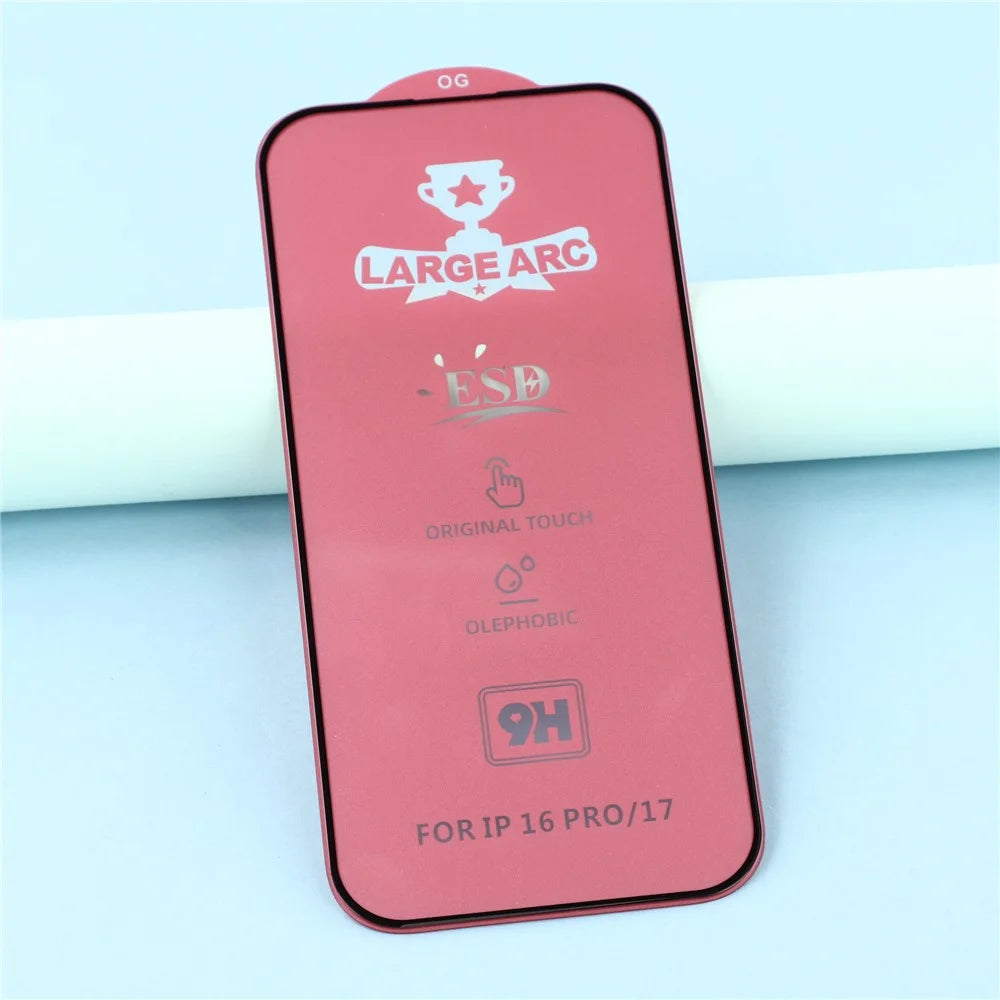 For iPhone 17 / 16 Pro Screen Protector High Aluminium-Silicon Glass Silk Printing HD Film - 5