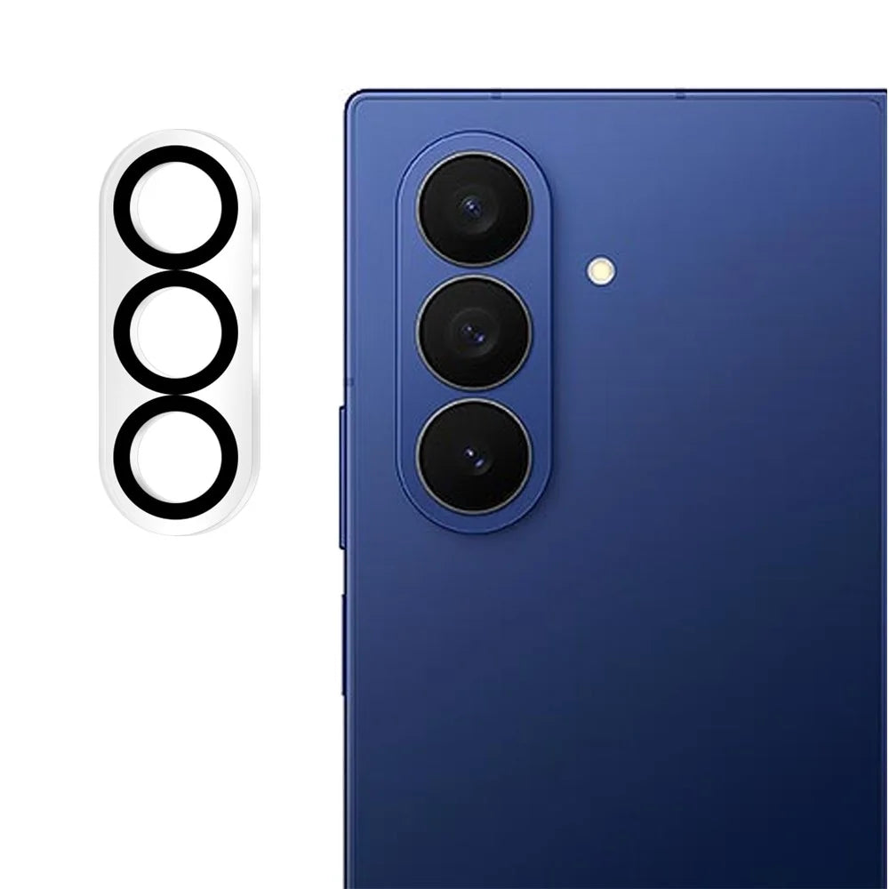 For Samsung Galaxy Z Fold7 5G Camera Lens Protector Black Circle Design HD Clear Tempered Glass Lens Film - 1