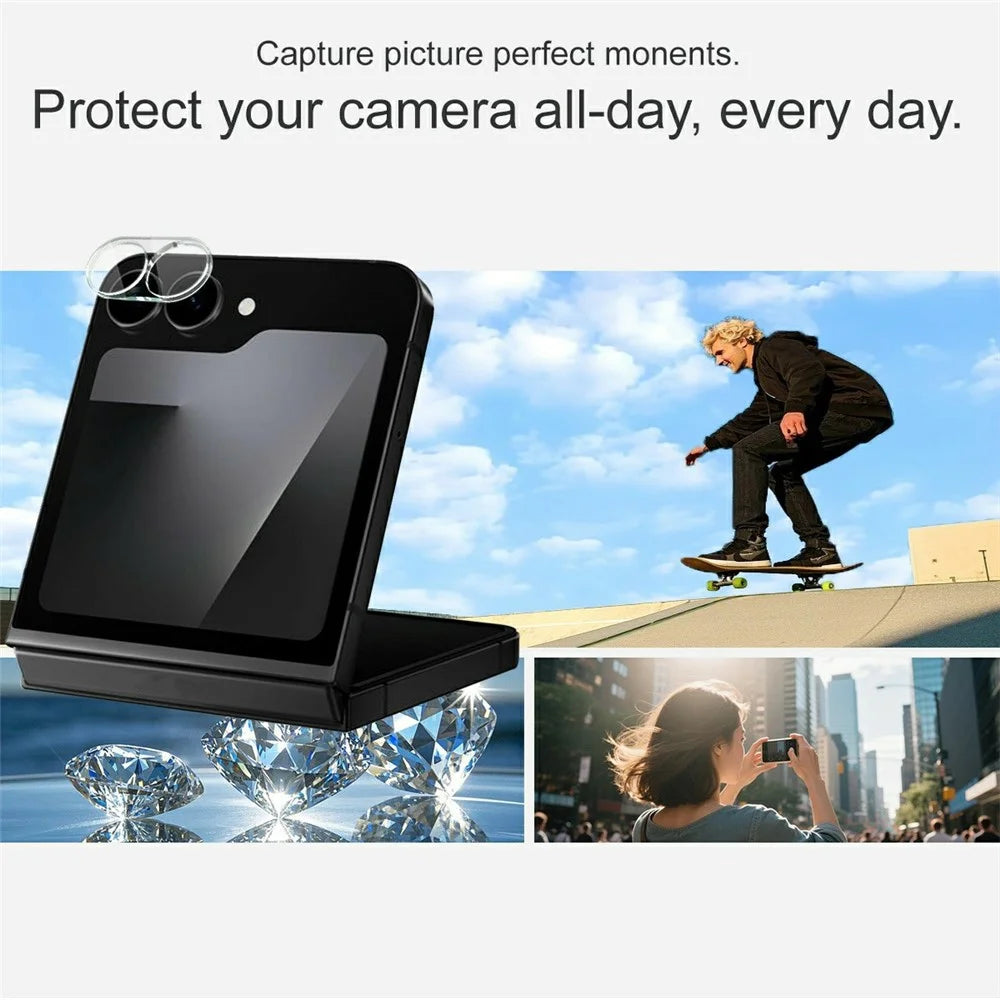 IMAK For Samsung Galaxy Z Flip7 FE 5G Tempered Glass Camera Lens Protector + Acrylic Lens Cap - 4